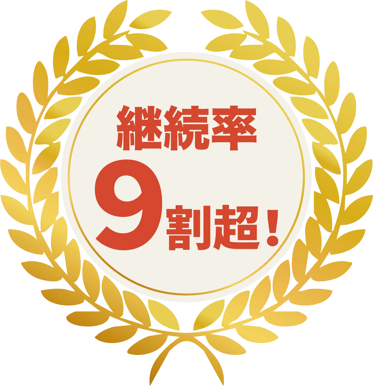 継続率9割超